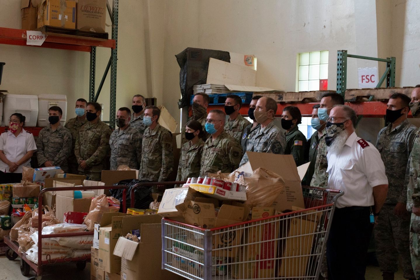 Airmen donate one ton of food to Salvation Army